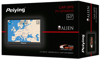 GPS-навігатор Peiying Alien з картою Європи 8.8 дюйма Чорний (PY-GPS5015.1)