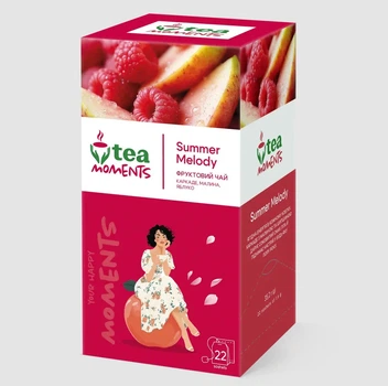 Чай фруктово-ягодный Tea Moments Summer Melody Летняя Мелодия 22 саш по 1.6 г малина, каркаде, яблоко