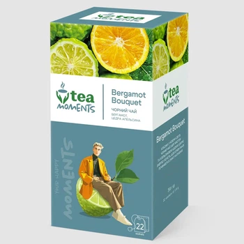 Чай черный Tea Moments Bergamot Bouquet Букет Бергамота 22 саш по 1.8 г