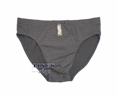 Темно-серые мужские хлопковые трусы брифы Fuko UB 8223 3ХL