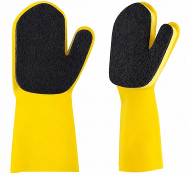 Перчатки силиконовые Wash Glove для мытья посуды дома, квартиры, дачи, коттеджа, поддержания чистоты, уборки кухни, ванной, комнат, помещений (0135)