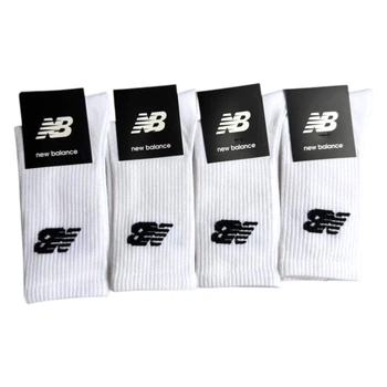 Набор женские носков тениска с резинкой на стопе хлопковых NB 4 пары White-Black One Size