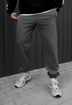 Чоловічі Спортивні Штани Стаф Сірі Однотонні Staff Clo Gray XXL (402612)