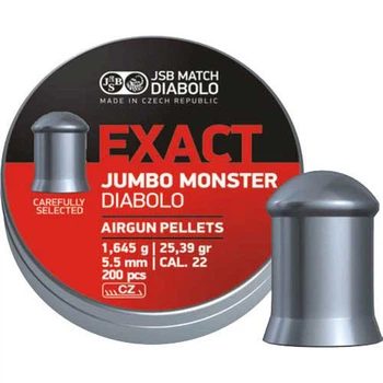 Пневматичні кулі JSB Exact Jumbo Monster 5,52 мм 1,645 г 200 шт 546288-200