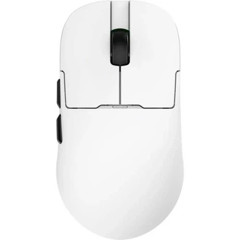 Миша бездротова Ajazz AJ159P MC, White, Bluetooth / USB 2.4GHz / Type-C, оптична (сенсор PixArt PAW3311), до 12000 dpi, перемикачі Huano, 6 кнопок, RGB підсвічування, 400 mAh, магнітна зарядна база, кабель 1.5 м, радіус дії до 10 м