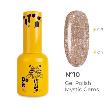 Светоотражающий гель лак Do it Mystic Gems Golden Hour золотистый №10 10 мл