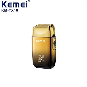 Беспроводная электробритва шейвер Kemei KM-TX10 - LCD дисплеем и USB быстрой зарядкой