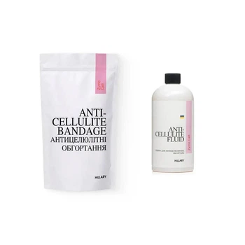 Набор антицеллюлитных энзимных обертываний + жидкость Hillary Anti-cellulite Zymo Cell (6 процедур)