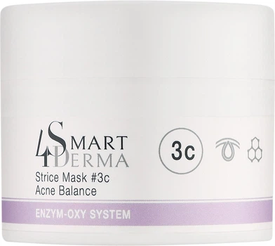 Протизапальна фініш-маска 3C Smart4Derma Enzym-Oxy System Strice Mask #3C Acne Balance для проблемної шкіри 56 г