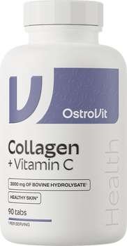 Колаген з вітаміном C OstroVit Collagen + Vitamin C 3000 мг 90 таблеток (5902232612035)