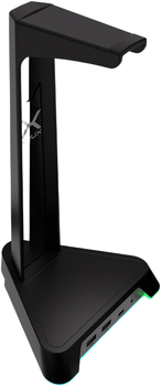 Stojak na słuchawki Krux Rivt RGB Black (KRXG003)