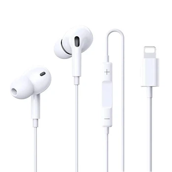 Навушники дротові REMAX Wired Earphones for Music and Call RM-575/a/i (Lightning) White (6954851234715)