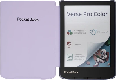 Обкладинка PocketBook 6", Verse(PB619/629/634), Shell Transparent Light cover, фіолетова