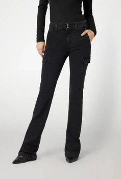 Джинси жіночі з накладними кишенями карго guess bootcut gu121n19l-k11 32/34 Чорні
