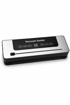 Вакуумний пакувальник для продуктів Vacuum Sealer LL-368 120Вт ручний вакууматор з різаком чорно-білий