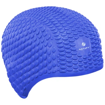 Шапочка для плавания на длинные волосы SP-Sport Actify Bubble 0786 Blue