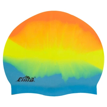 Шапочка для плавания двухцветная силиконовая взрослая Cima 8683 Multicolor