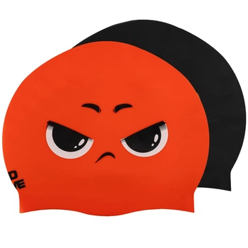 Шапочка для плавання силіконова двостороння доросла Mad Swim 055434 Black-Red