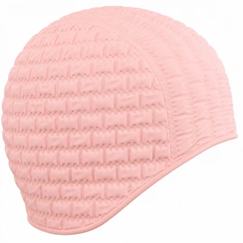 Шапочка для плавания резиновая взрослая Mad Swim Candy Bubble 051605 Pink