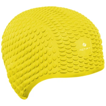 Шапочка для плавания на длинные волосы SP-Sport Actify Bubble 0786 Yellow