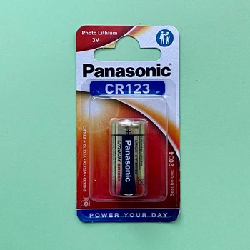 Батарейка літієва Panasonic 3V CR123 (Photo Lithium CR123A) для ліхтарів, тепловізорів та фототехніки