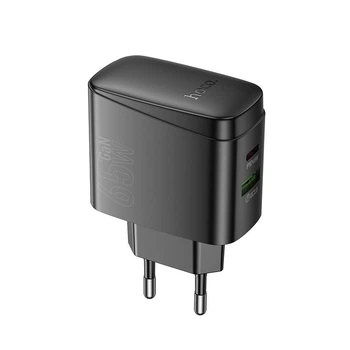 Сетевое зарядное устройство HOCO CS63A Bright PD65W (1A1C) charger (EU) Black