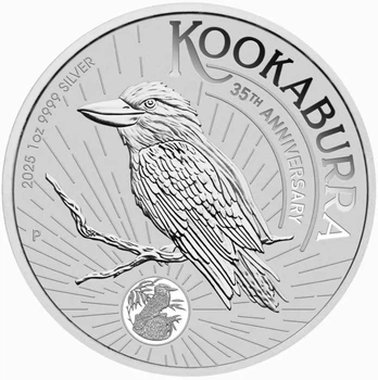 Колекційна срібна монета "Австралійська Кукабара - 35th Anniversary" 31,1 г 2025 рік