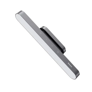 Настільна лампа Baseus Magnetic Stepless Dimming Charging Desk Lamp Портативна LED-лампа з акумулятором 1800mAh, магнітним кріпленням, сенсорним керуванням та регулюванням яскравості та кута нахилу для читання/навчання/роботи (DGXC-C0G), Сірий