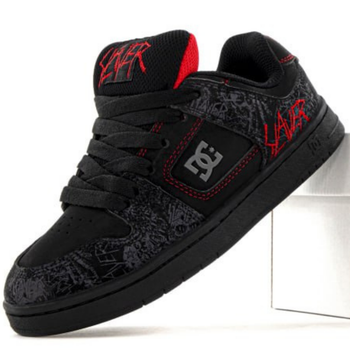 Кроссовки мужские и женские DC Slayer Pure / ДС Шуз черные с красным 40