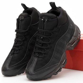 Кроссовки мужские зимние Ni Air Max Sneakerboots 95 black / Най аир макс Сникербутс 95 черные 43
