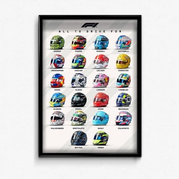 Постер в рамці Helmet Collection formula 1 А4