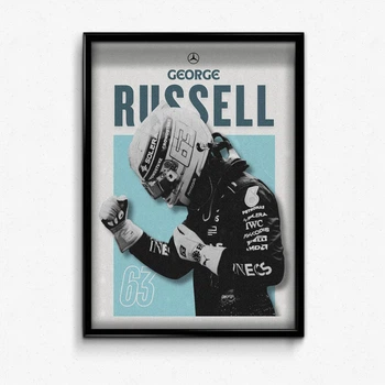 Постер в рамці george russell formula 1 А2
