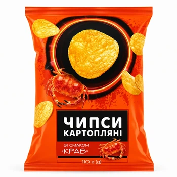 Чіпси "7" зі смаком краба 110 г