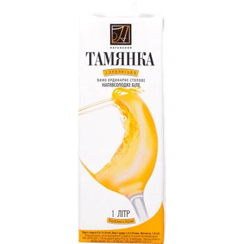 Вино Натхнення Тамянка біле напівсолодке 1 л