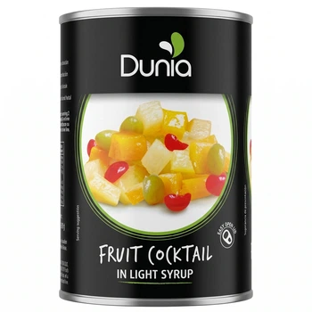 Фруктовий коктейль у сиропі DUNIA 420г з/б И462