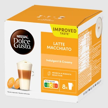 Кава в Капсулах Nescafe Dolce Gusto Latte Macchiato Indulgent&Creamy Нескафе Латте Макіято Ніжний та Кремовий 8шт 139г