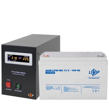 Комплект резервного питания LP (LogicPower) ИБП + мультигелевая батарея (UPS B1000 + АКБ MG 1200W)