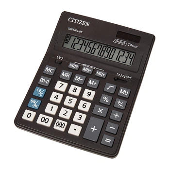 Калькулятор 12 разрядный 205x155x35 мм CITIZEN CDB1401-BK
