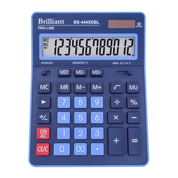 Калькулятор 12 разрядный 203x155x36 мм Brilliant BS-444XDBL