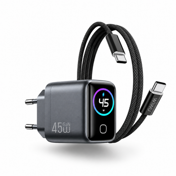 Сетевое зарядное устройство WiWU Voyager CHG500 GaN 45 Вт с TFT-дисплеем