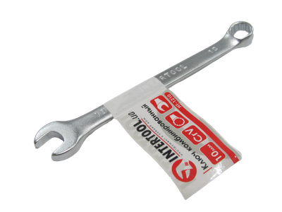 Ключ рожково-накидной CrV 10 мм INTERTOOL (41638)