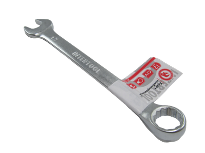 Ключ ріжково-накидний CrV 12 мм INTERTOOL (41640)