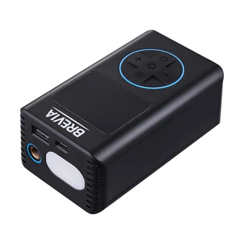 Компрессор портативный Brevia 3в1 10Атм 19л/мин 4000mAh с LED-фонарем и автостопом + PowerBank 25110PTI