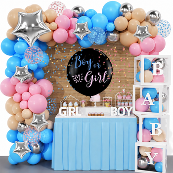 Фотозона Из Шаров Гендерная Boy Оr Girl Baby Celebration (165 шаров)