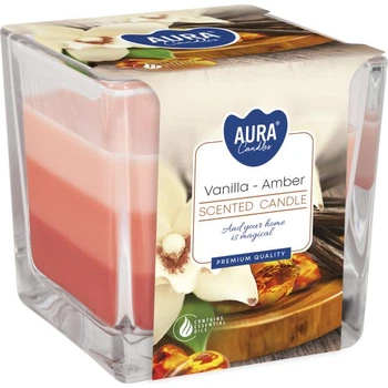 Свчічка ароматична Aura (Bispol) Ваніль - Бурштин (27634)