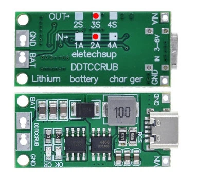 Контроллер заряда BMS 3S 2A Type-C 12.6V ddtccrub