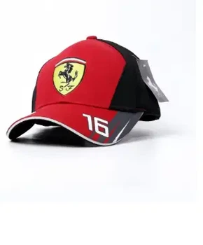 Бейсболка Scuderia Ferrari 2023 Racing з номером 16 (Charles Leclerc / Шарль Леклер), червона кепка Формула-1