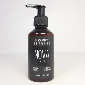 Шампунь для седых волос Nova Hair Black Haroye Шампунь для седых и серых волос, 220 мл Шампунь от седины волос