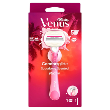 Бритва для бритья Gillette Venus Pro Comfortglide Sugarberry Scented Miami с 1 сменным картриджем