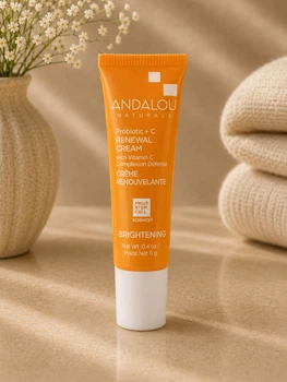 Осветляющий восстанавливающий крем с пробиотиками и витамином С Andalou Brightening Probiotic + Vitamin C Renewal Cream
